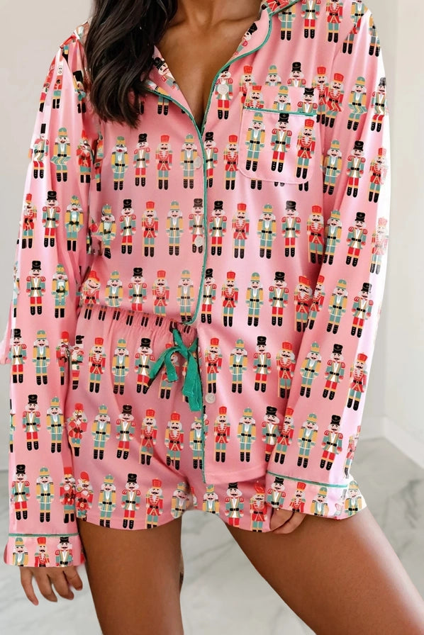 Aapparella Nutcracker March Pajama Short Set