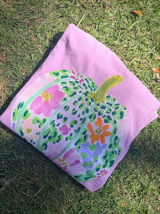 Pumpkin Watercolor Lilac Shirt