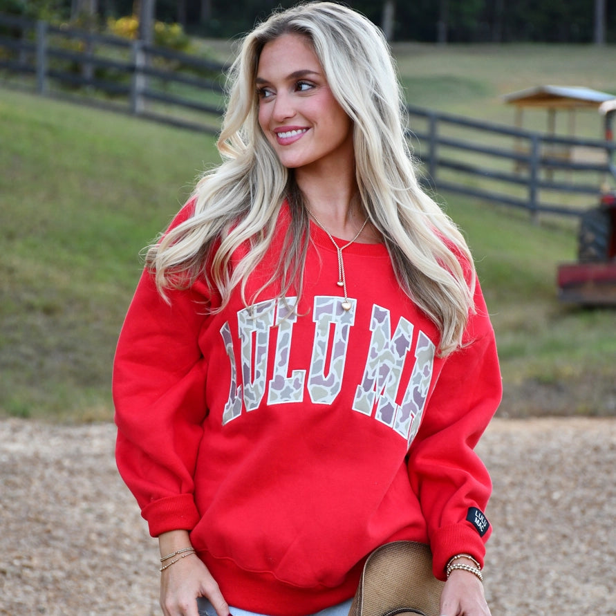 LULU MAC Red Camo Sweatshirt