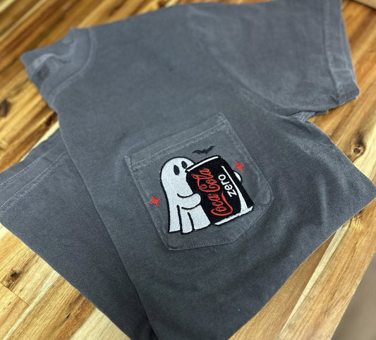 Embroidery Comfort Color Coke Zero Ghost Tee