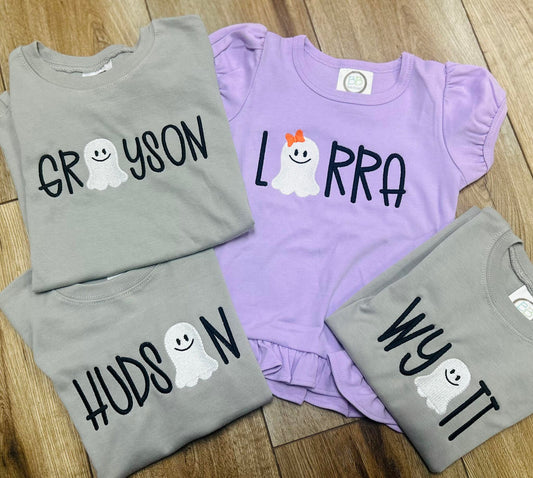Ghost Name Embroidery Shirt