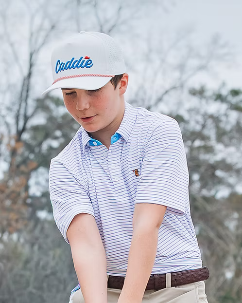 Caddie Range Polo - Pink/Blue