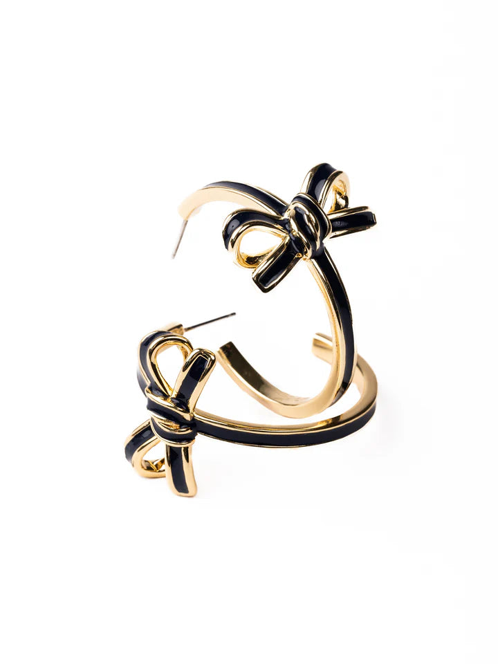 MM Luxe Bow Hoop Earrings