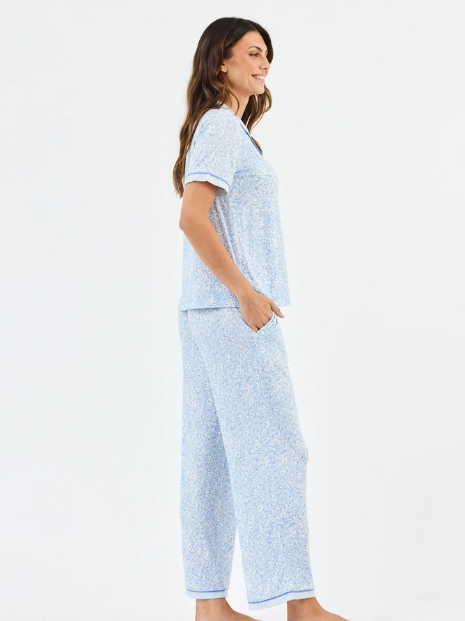 Mary Square Charlotte PJ Set - Blue Stripe