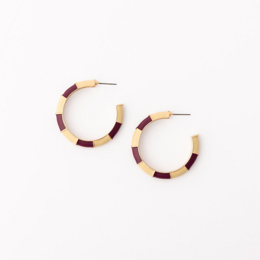 MM Garnet & Gold Earrings - Ashlynn