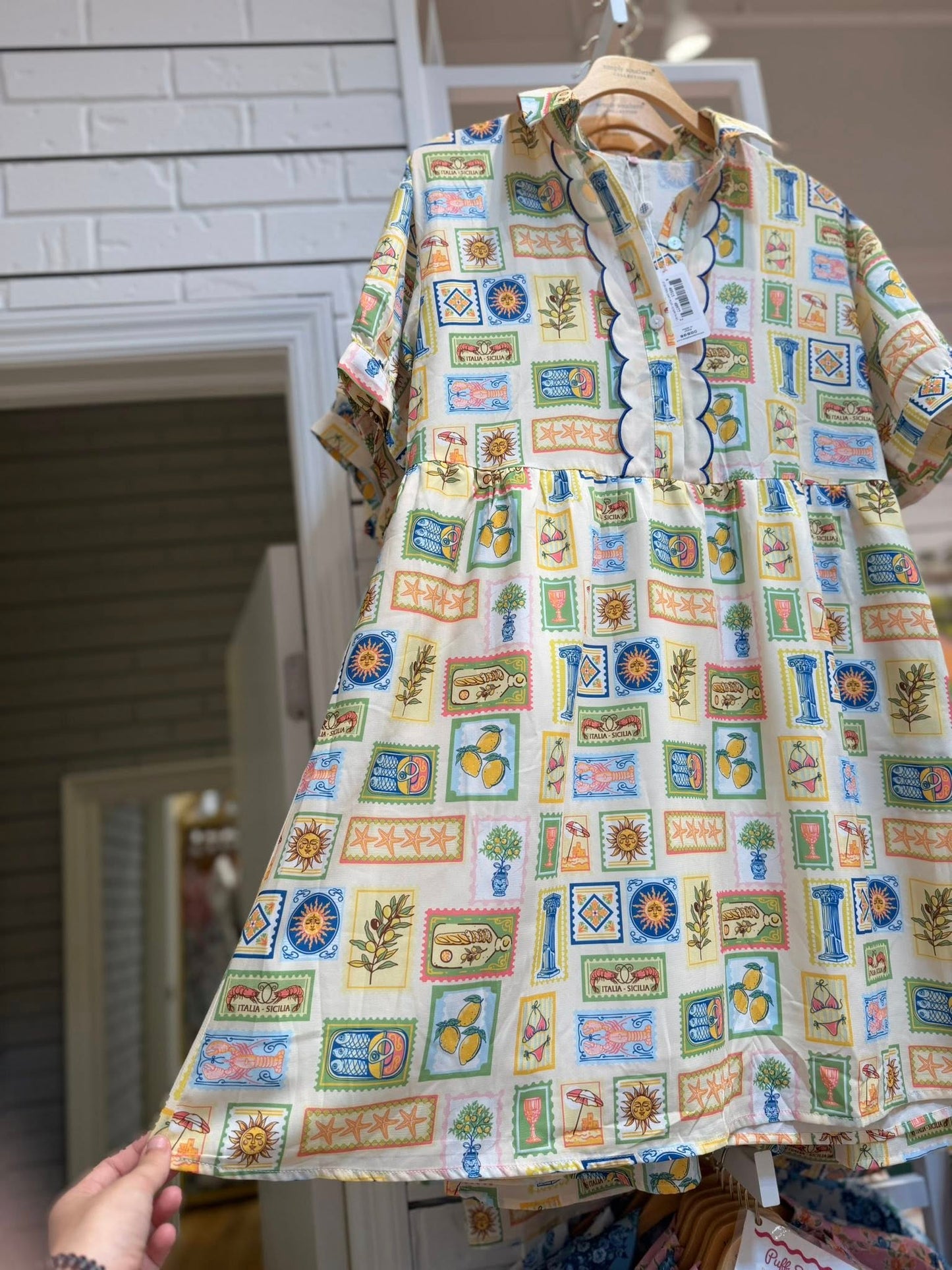 Simply Southern Yellow Patchwork Dress