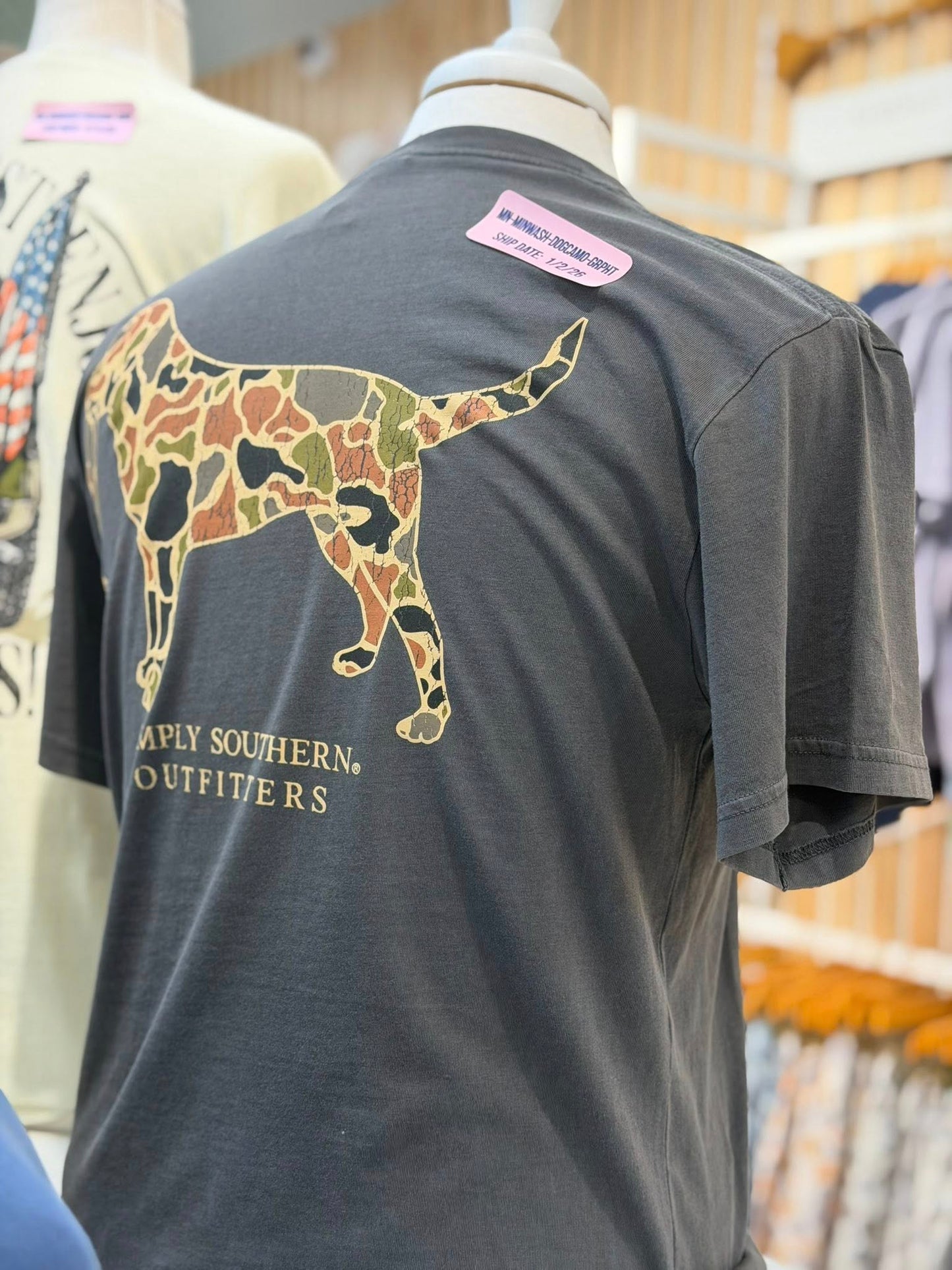 Simply Southern Men's Mineral Tee - Camo Dog