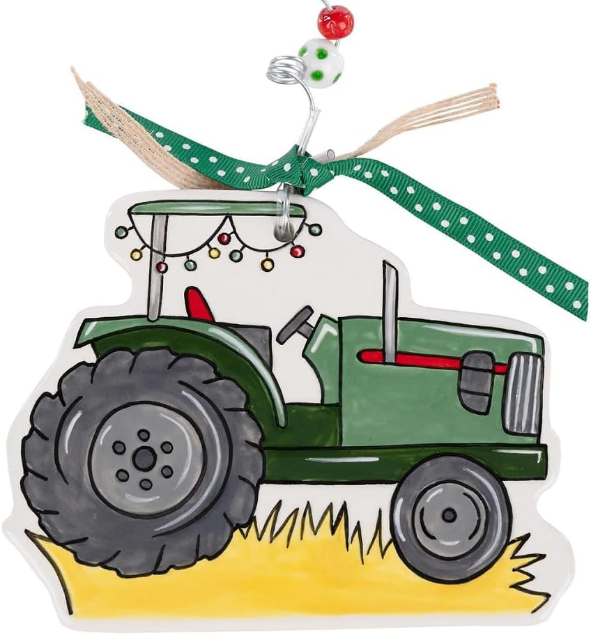 Glory Haus Tractor Flat Christmas Ornament