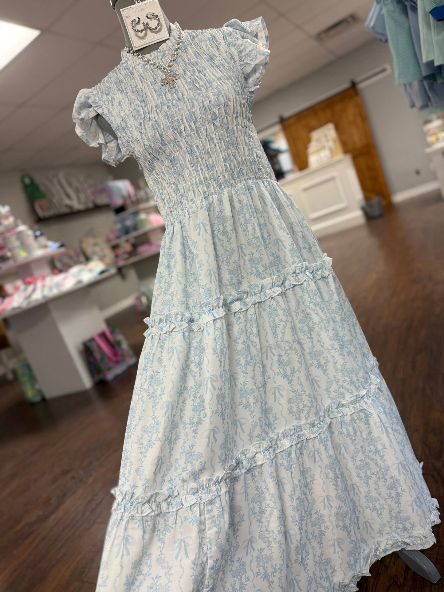Mudpie Dorian Blue Midi Dress