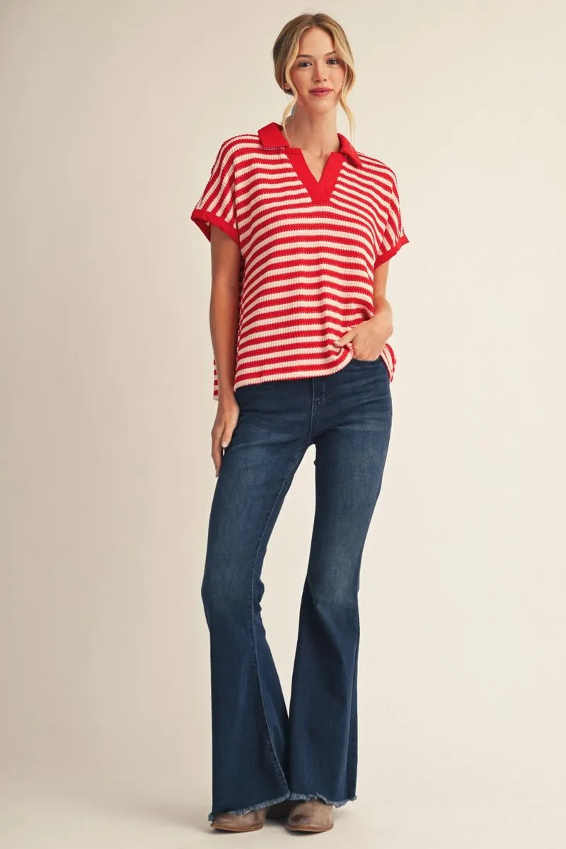 Jodifl Textured Stripe Top