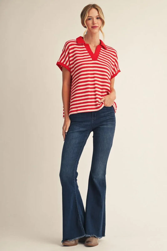 Jodifl Textured Stripe Top