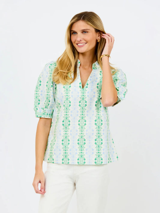Michelle McDowell Colette Top - Heirloom Vine Green