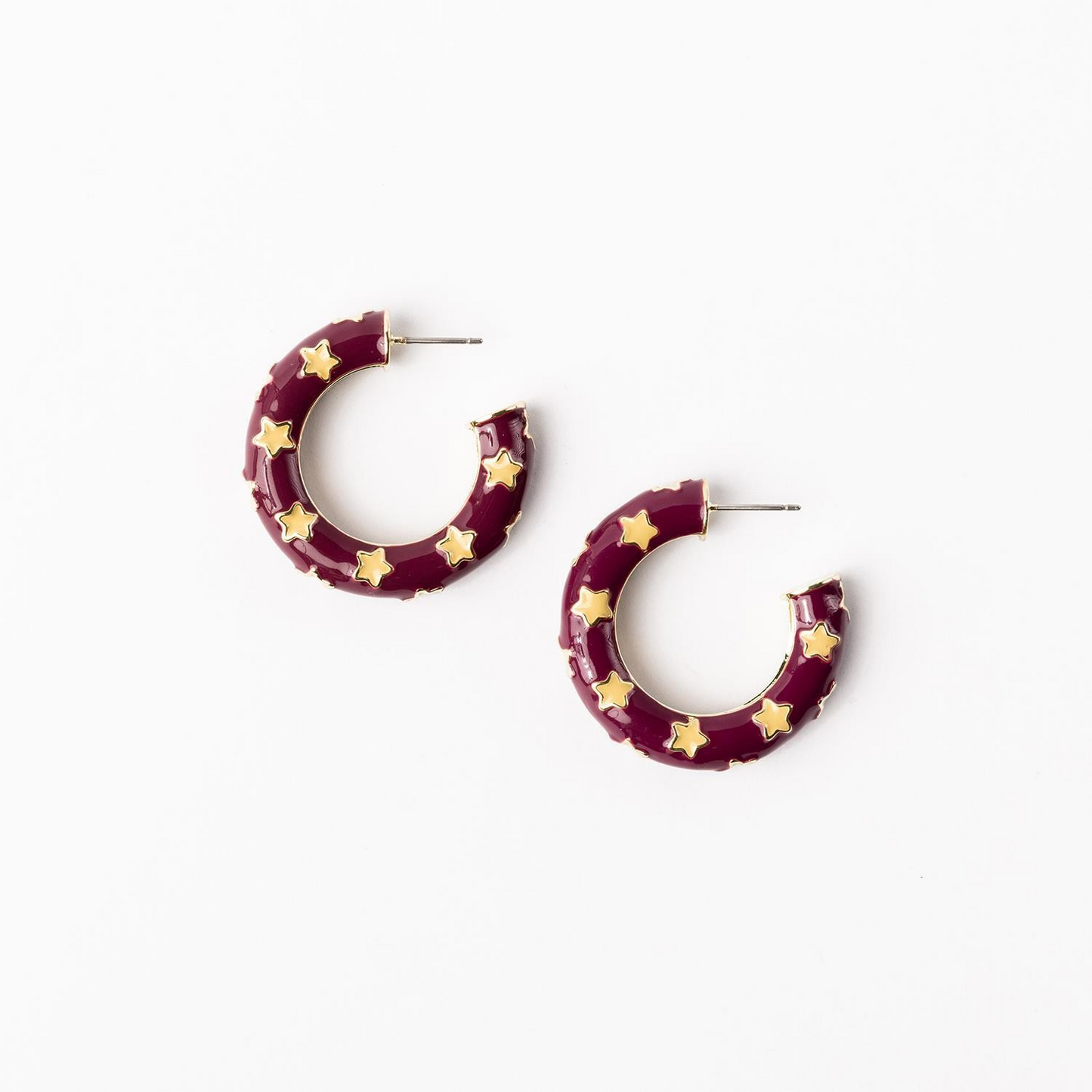 MM Garnet & Gold Earrings - Justine