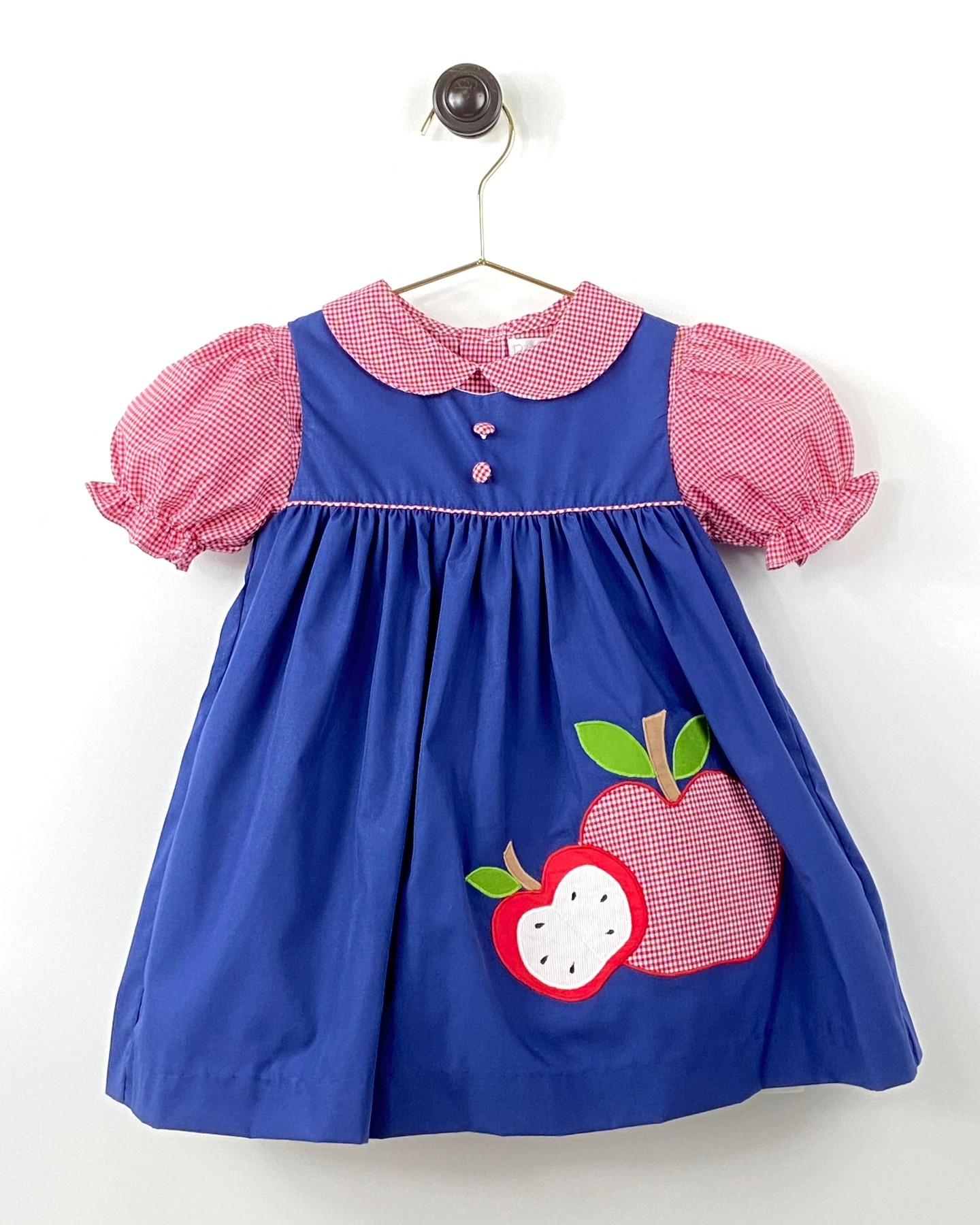 Petit Ami Apple Applique Jumper Dress