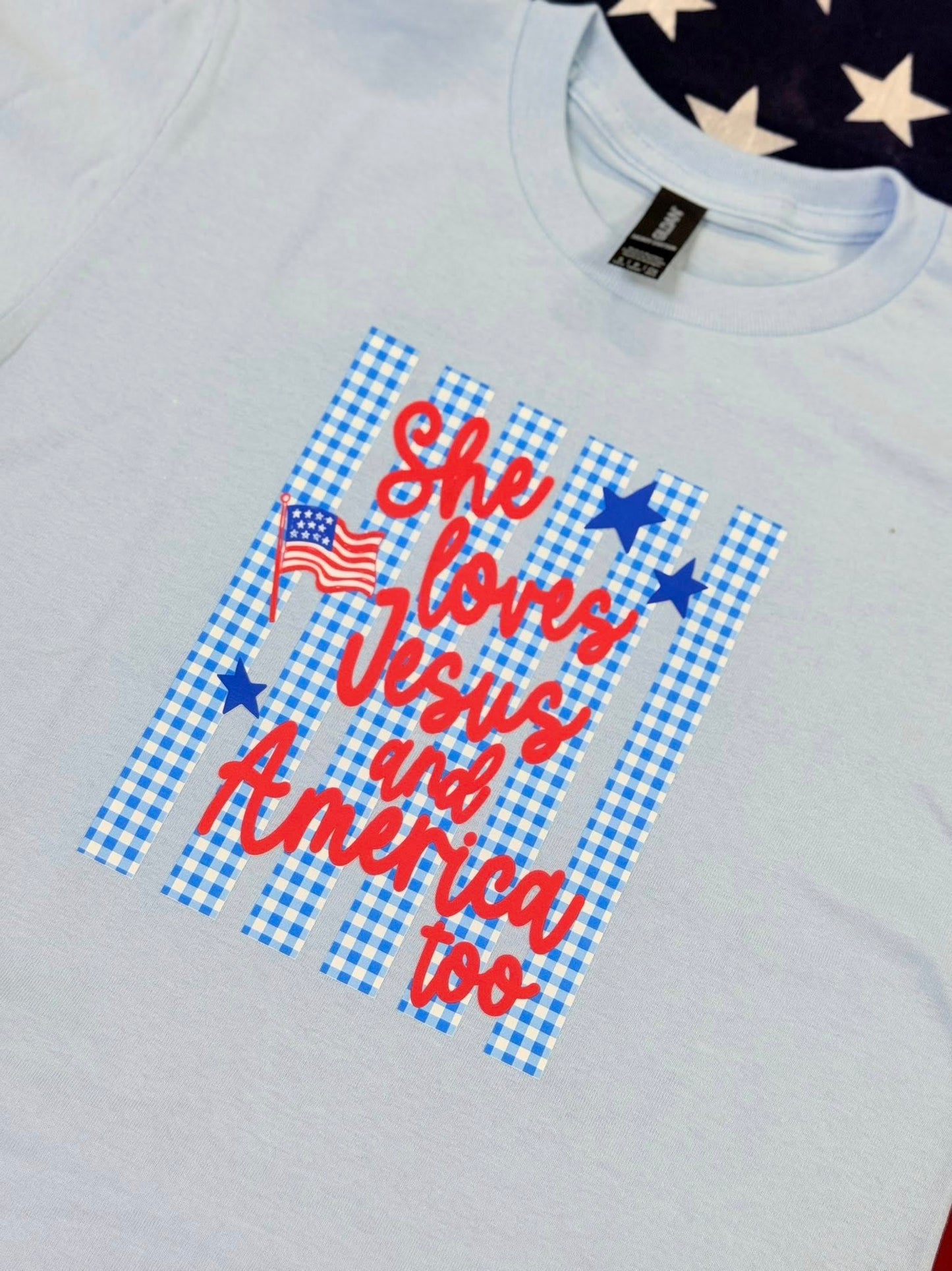 Loves Jesus & America - Kids Tee