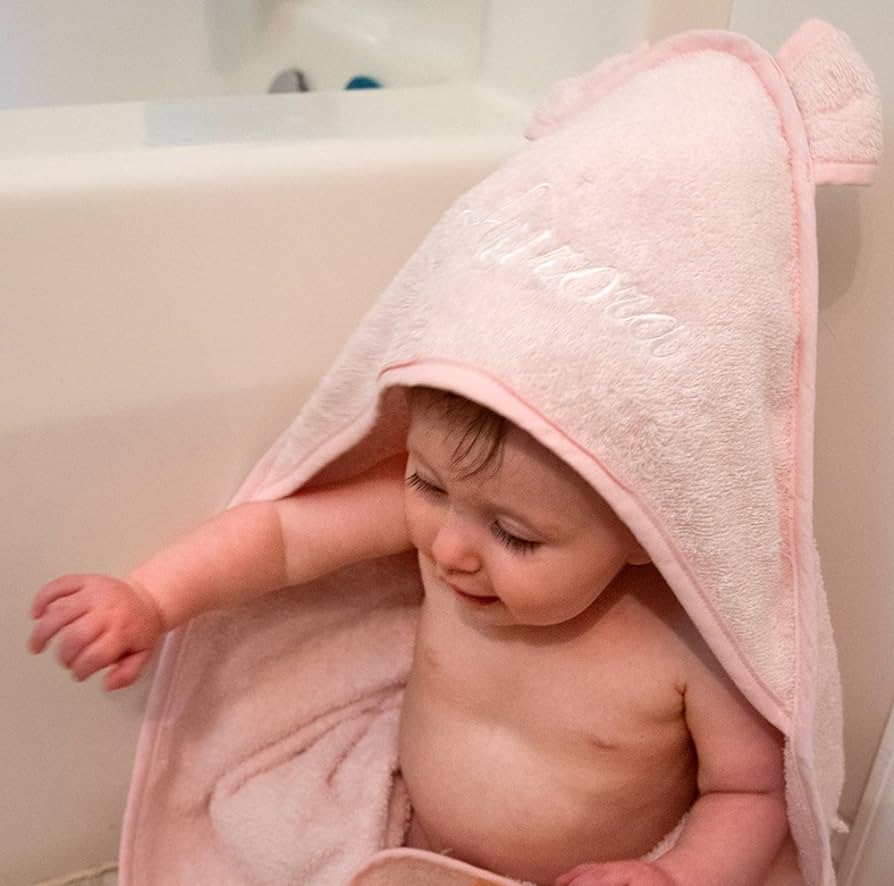 BW Monogrammed Baby Hooded Towel