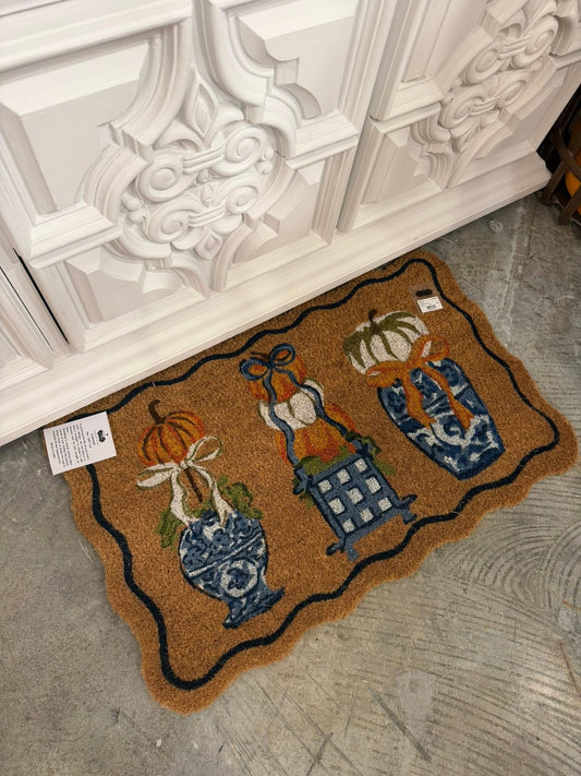 Mudpie Pumpkin Topiary Doormat