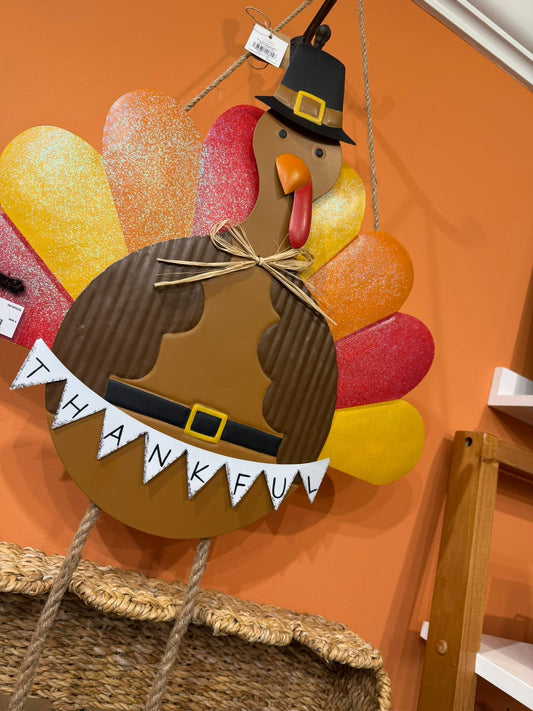Mudpie Tin Turkey Door Hanger
