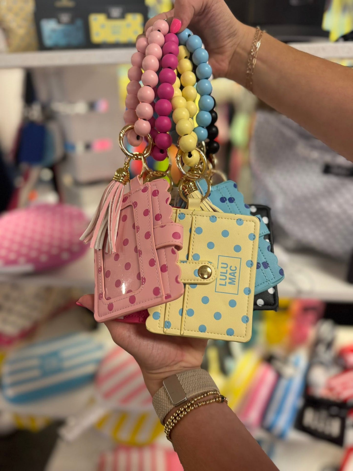 LULU MAC Beaded Wristlet