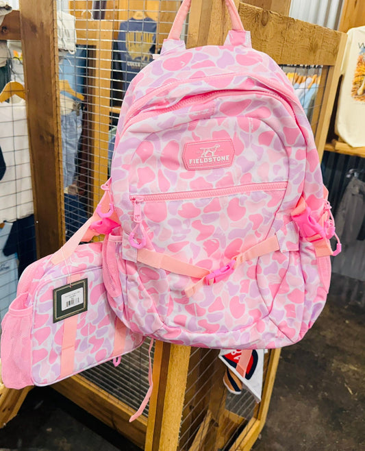 Fieldstone Pink Camo Backpack & Lunchbox