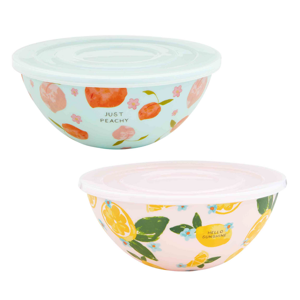 Mudpie Fruit Bowls and Lids Set of 2