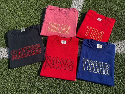 Dotted Team Embroidery Comfort Color Shirt