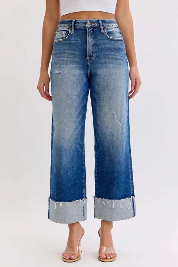 Cello Wide Leg Crops with Cuff