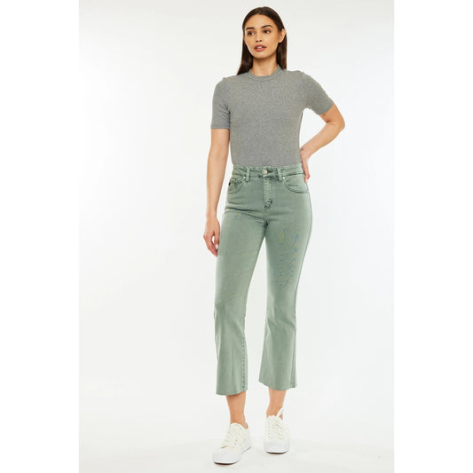 Kancan Olive Cropped Bootcut