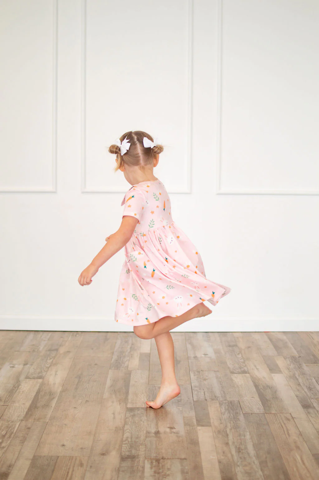 Toddler Twirl Dress - Pink Carrots