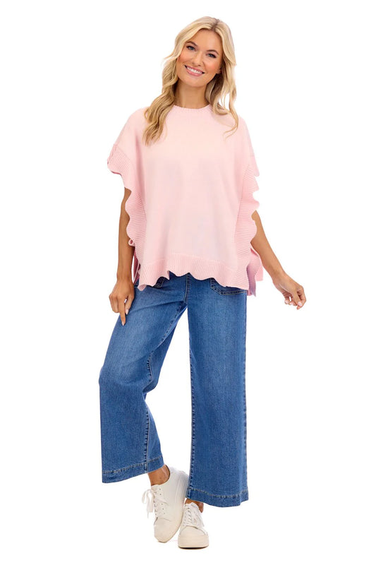 Mudpie Rigsby Scallop Sweater