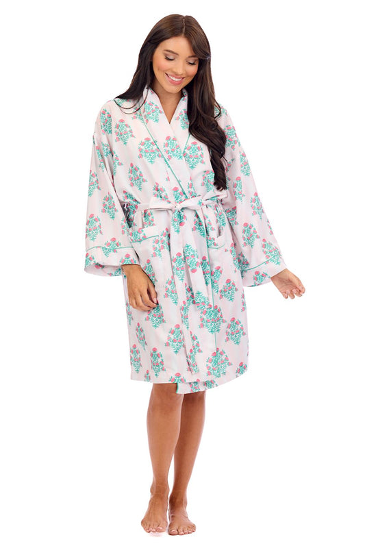 Mudpie Dahlia Block Print Robe