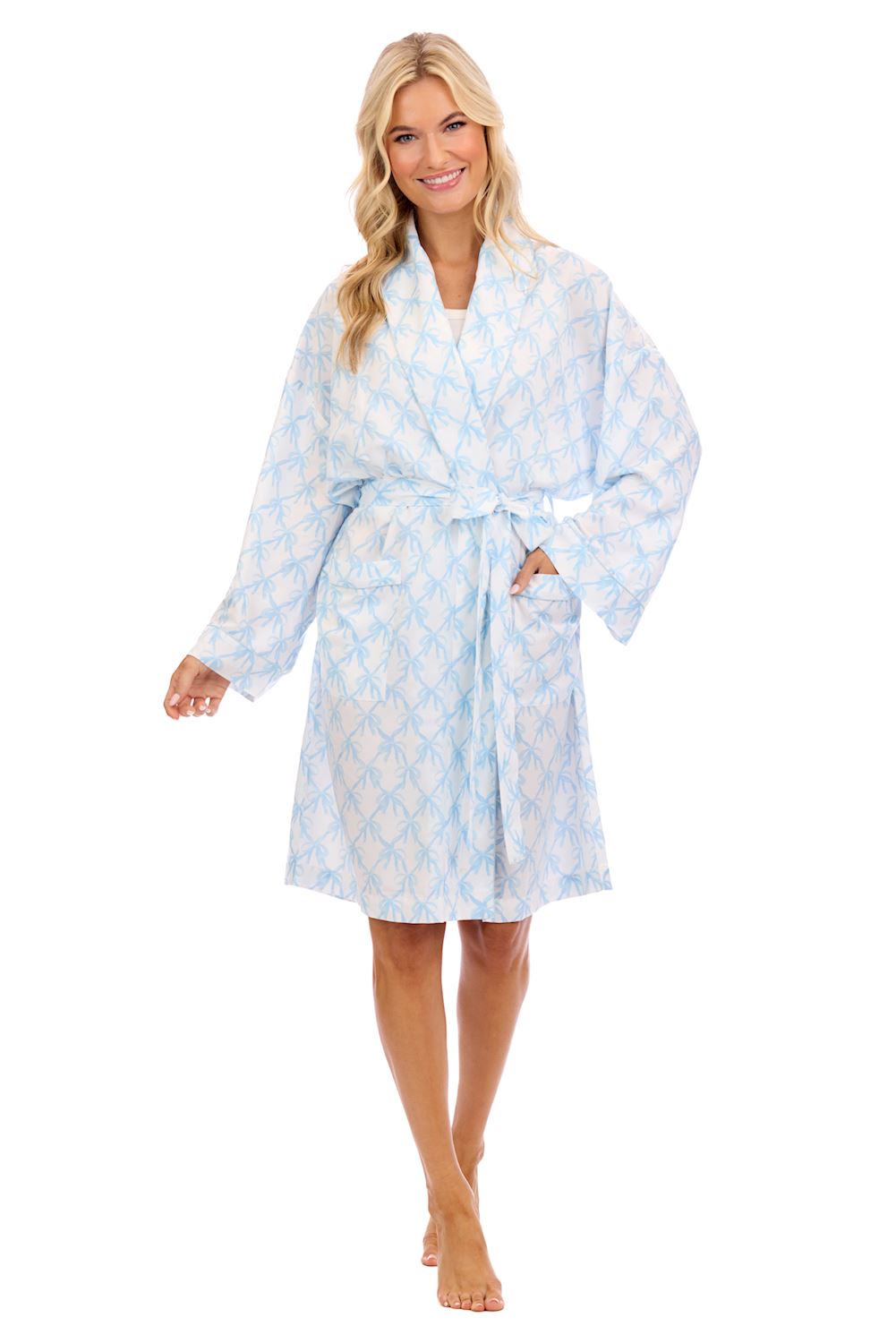 Mudpie Blue Bow Robe
