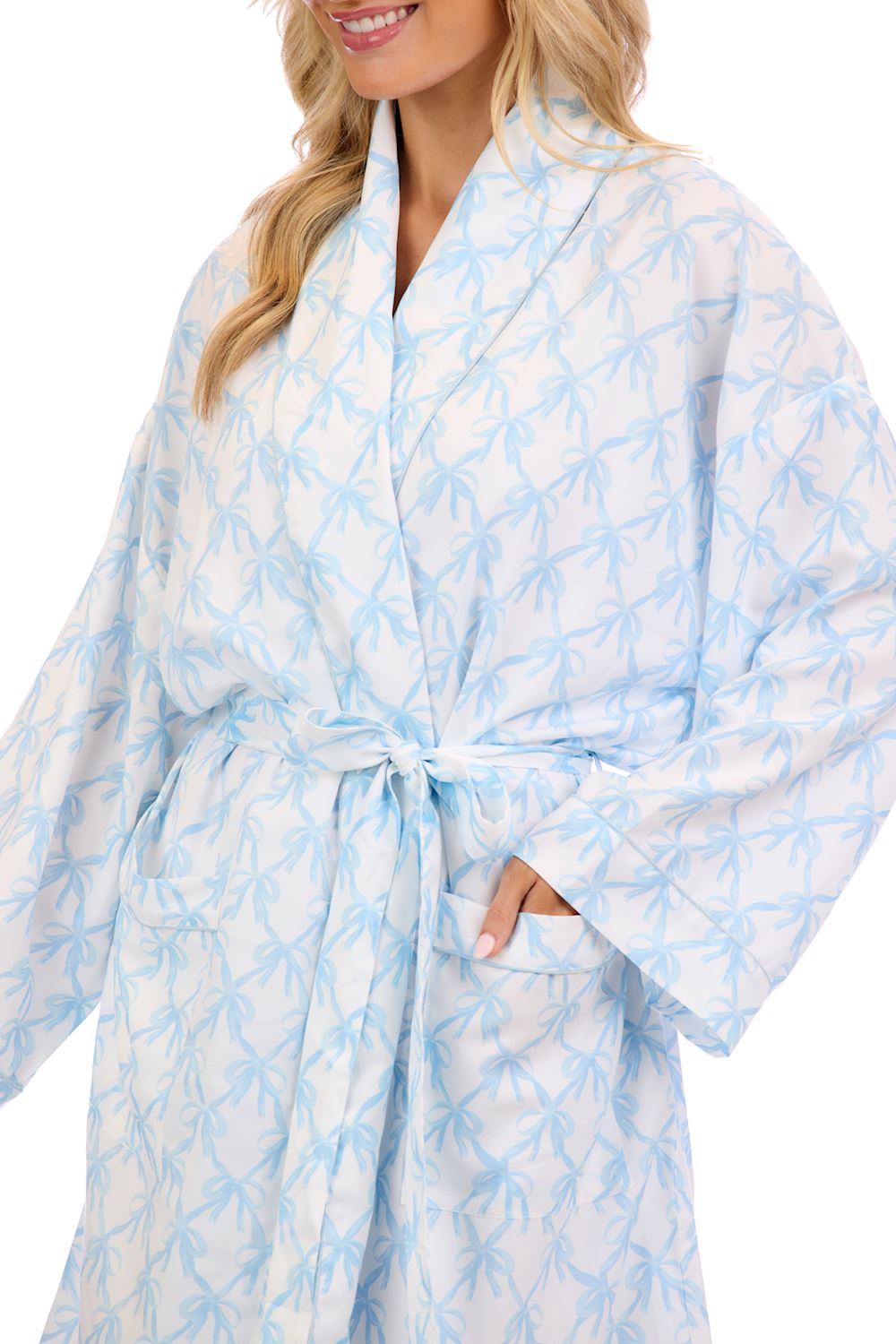 Mudpie Blue Bow Robe