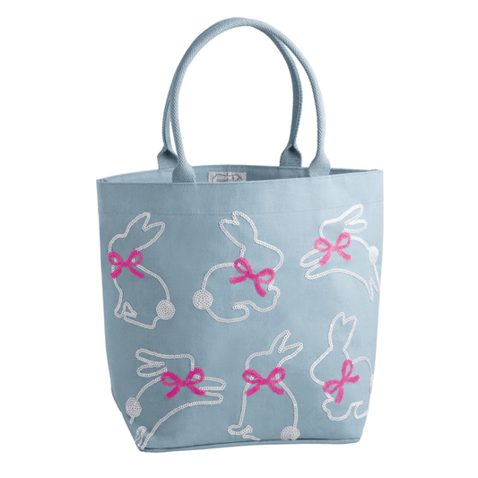 Mudpie Blue Easter Sparkle Tote