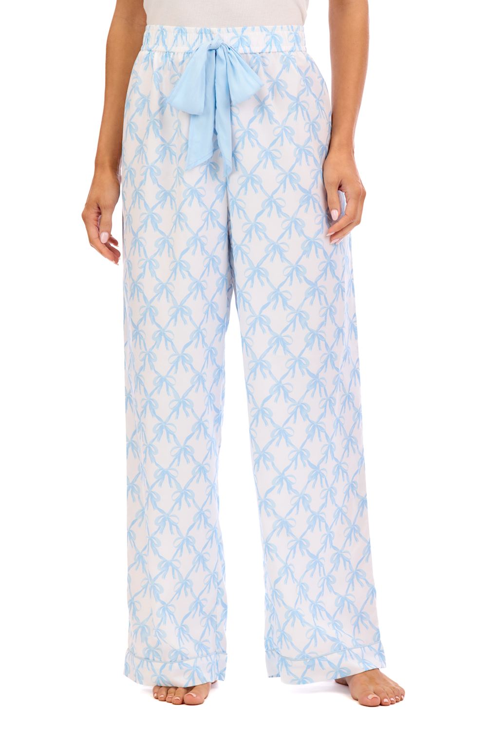 Mudpie Blue Bow Pajama Pants