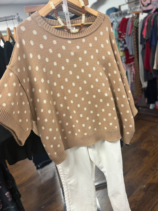 Entro Plus Polka Dot Knit Sweater