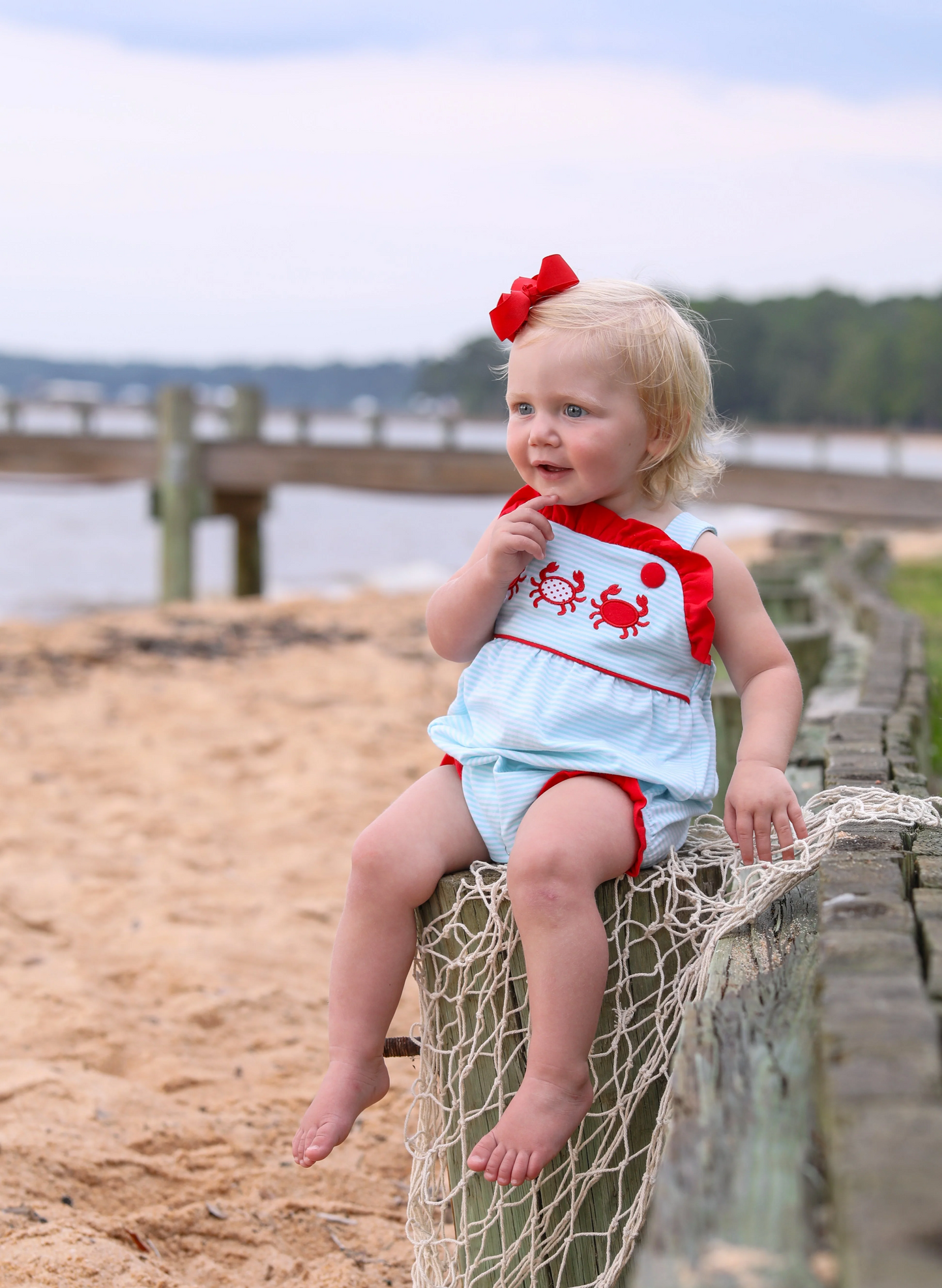 TS Crab Trio Ruffle Sunsuit