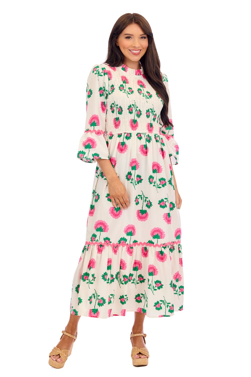 Mudpie Elle Smocked Maxi Dress