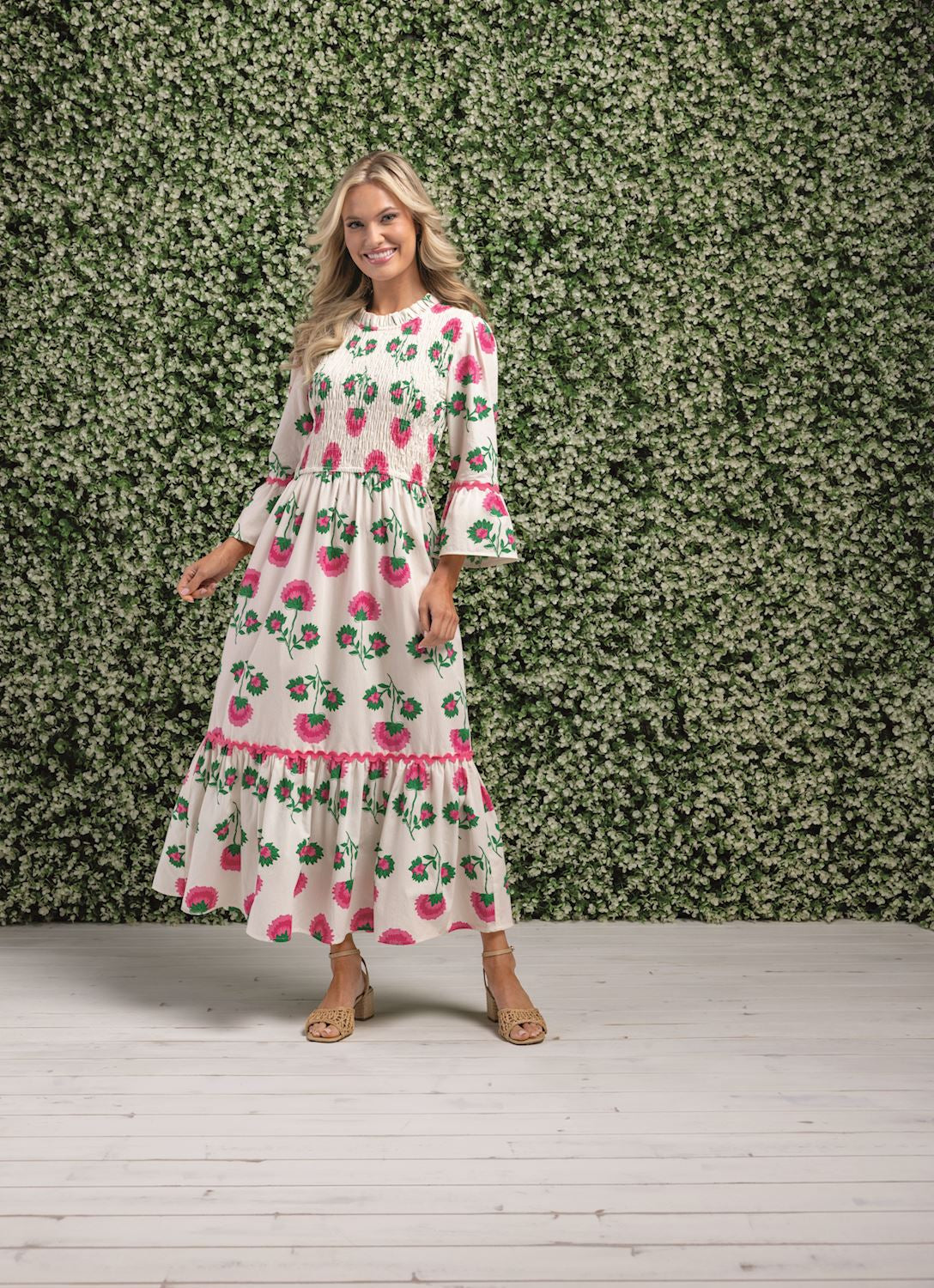Mudpie Elle Smocked Maxi Dress