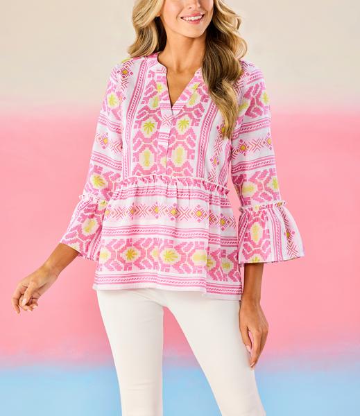 Mudpie Callaway Jacquard Top