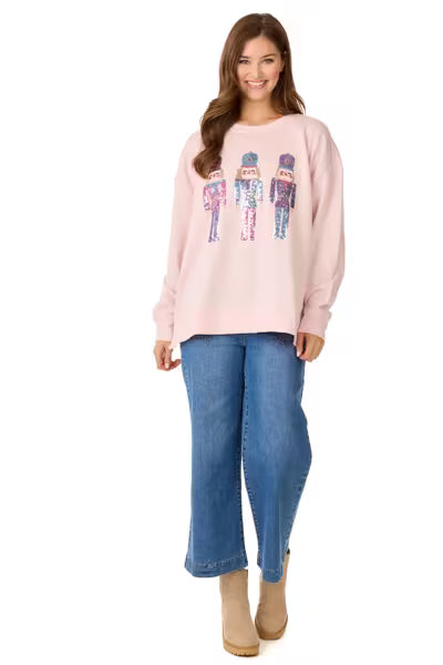 Mudpie Nutcracker Sparkle Sweatshirt