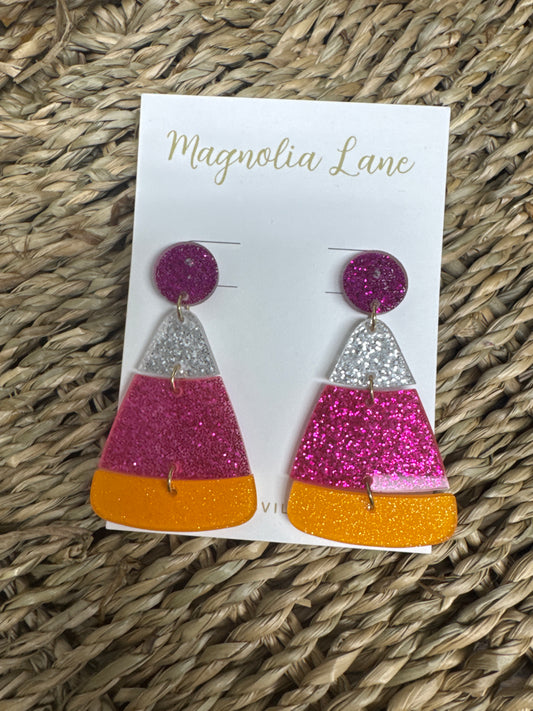 GS Glitter Candy Corn Earrings