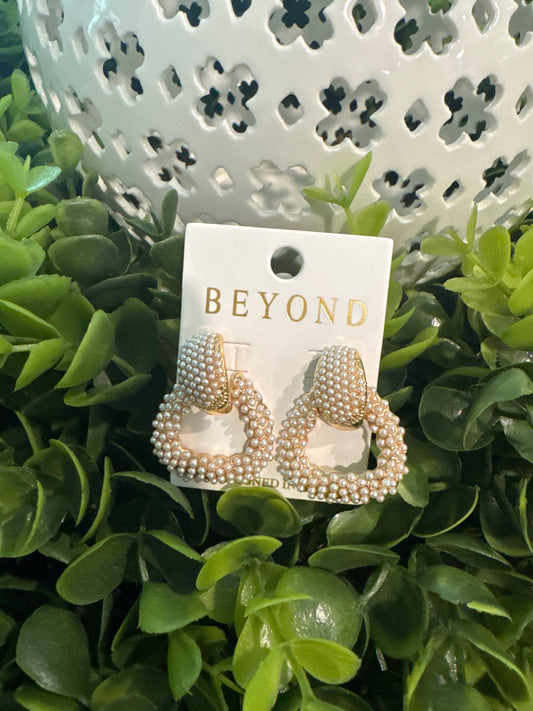 GS Pearl Paved Earrings