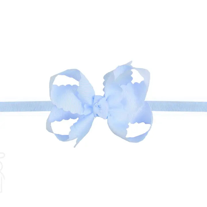 BC Scallop Bow on Headband - 3.5 inch