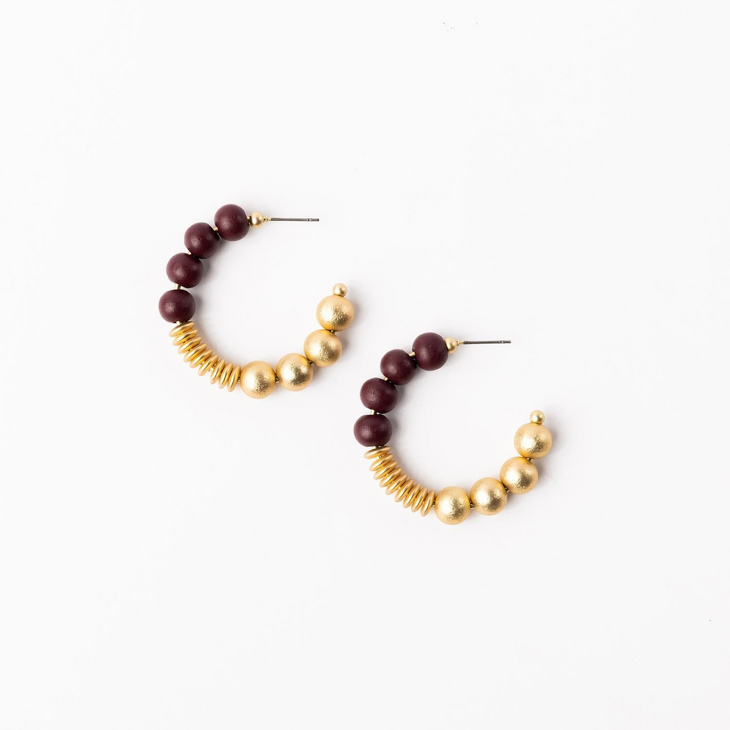 MM Garnet & Gold Earrings - Kelly