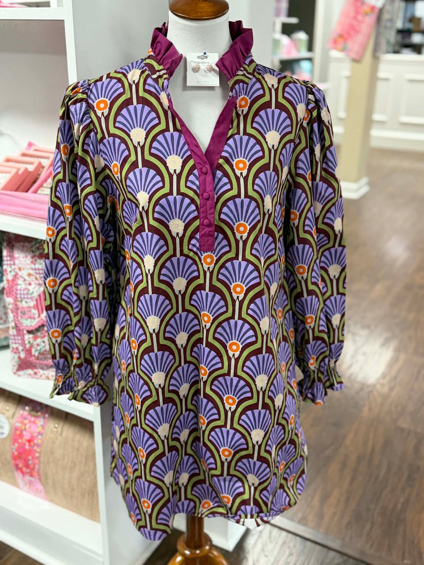 Jodifl Puff Shoulder Boho Floral Dress