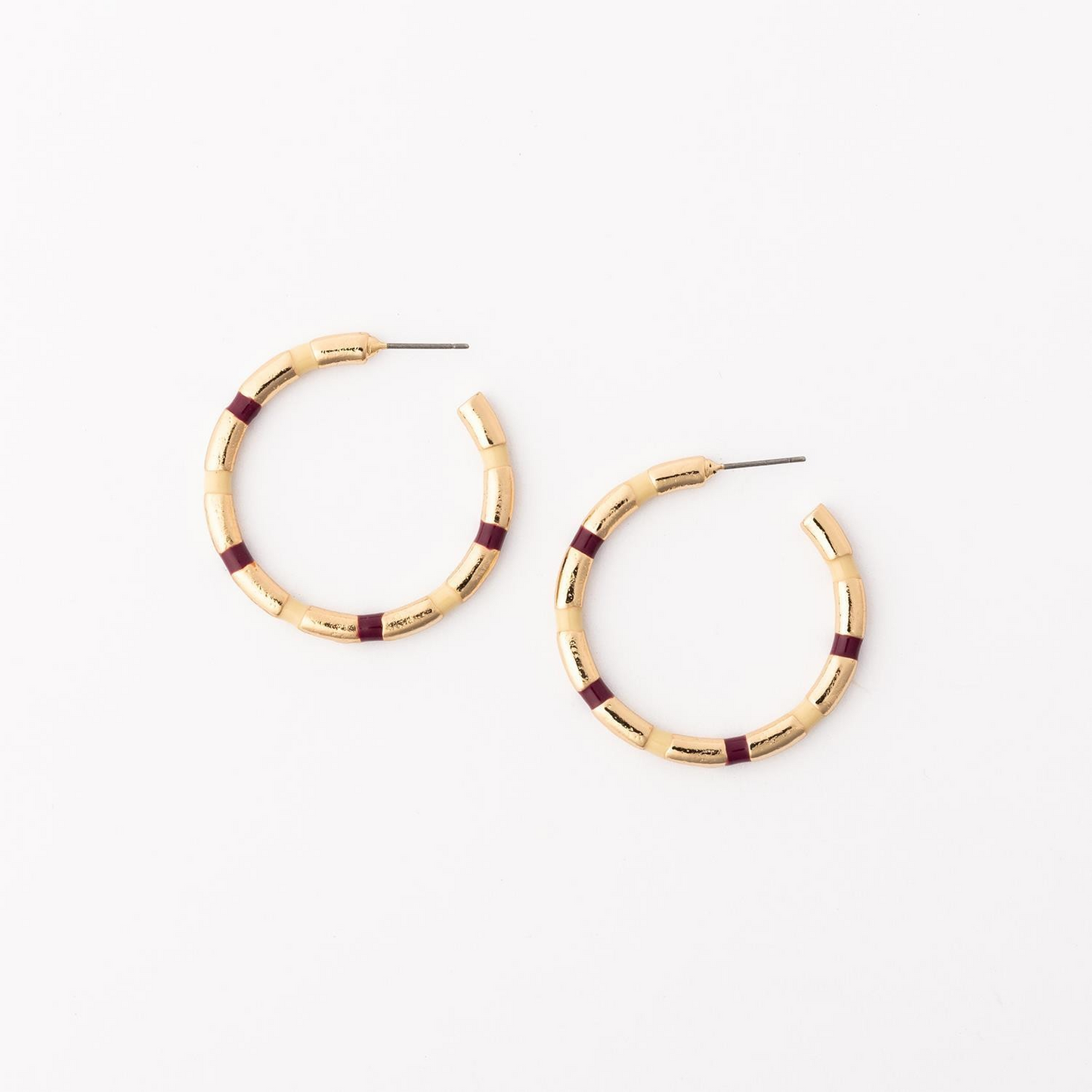 MM Garnet & Gold Earrings - Nellie