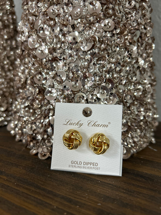 GS Gold Knot Earrings