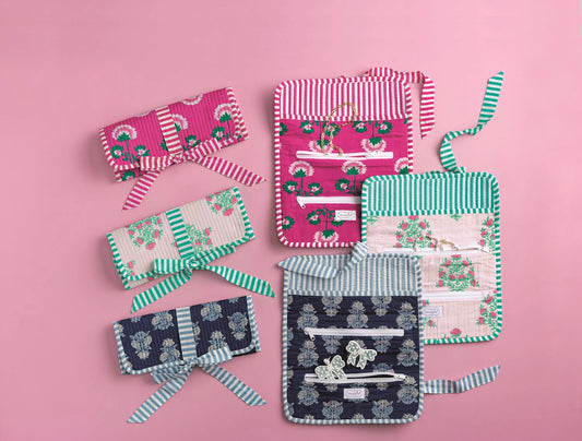 Mudpie Printed Jewelry Roll