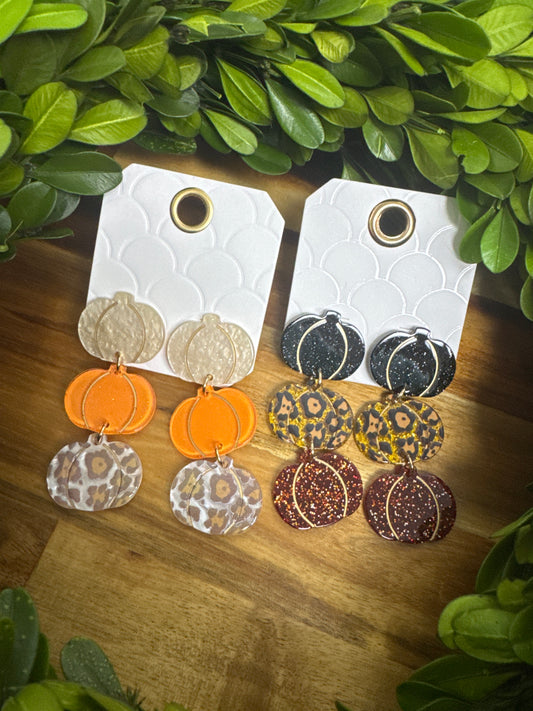 GS Pumpkin Dangle Earrings